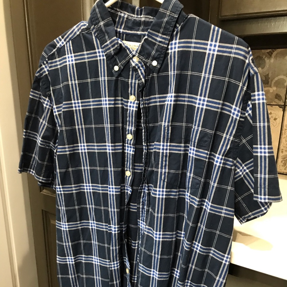 Men’s XL Blue Plaid Sonoma Short Sleeve Shirt